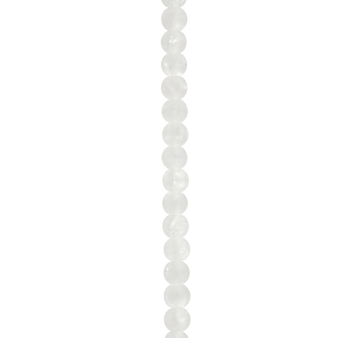 12 Pack: White Cracked Quartz Round Beads by Bead Landing™